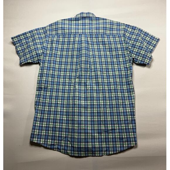 Cinch Men's Short Sleeve Blue Plaid Western Button Up Shirt - Size S - Picture 3 of 5